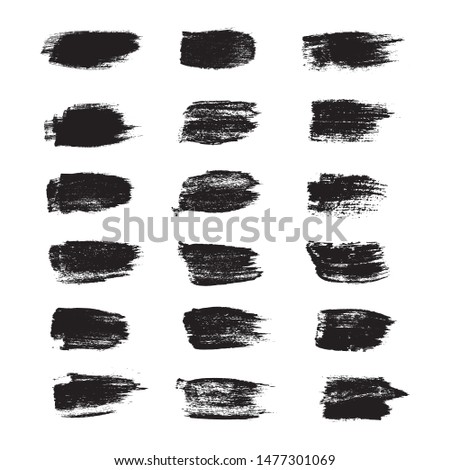 Vector black pint ink brush stroke,line,texture,background for text.