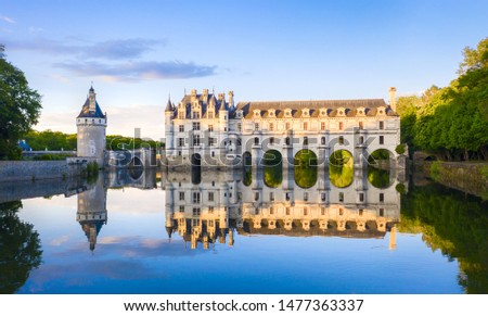 Chateau de Chenonceau is a french castle spanning the River Cher near Chenonceaux village, Loire valley in France
 Royalty-Free Stock Photo #1477363337