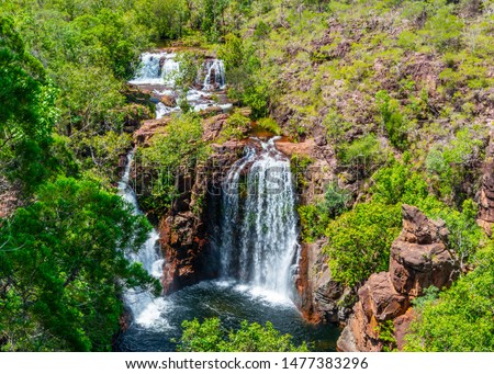 Overlooking Florence Falls in th Litchfield National Park, Northern Territory, Australia. Royalty-Free Stock Photo #1477383296