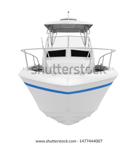 Fishing Boat Isolated. 3D rendering