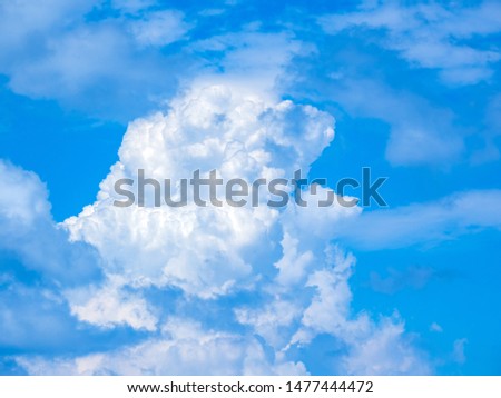 Beautiful cloudscape on a bright sunny day