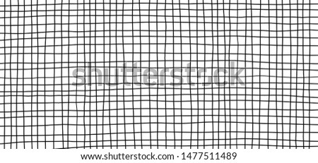 Cartoon sketch hand drawn line pattern. Horizontal, vertical geometric seamless background. Drawing striped texture. Vector black comic brush stroke, grunge strokes. Pencil brushes.