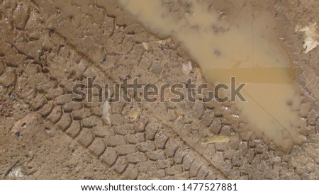 texture and background of dirt in the village after the rain