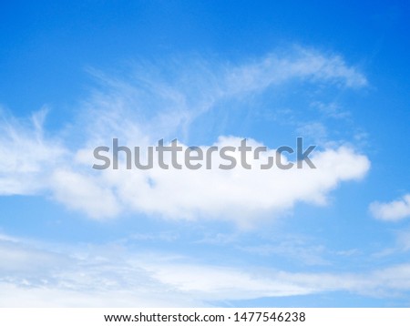 White cloudy with blue sky