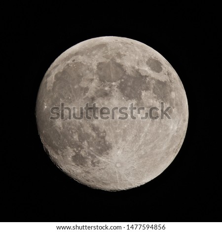 Detailed Close Up of the Moon at Night
