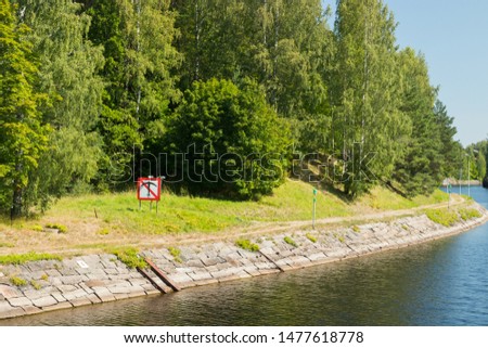 The Saimaa Canal at summer, Lappeenranta, Finland.