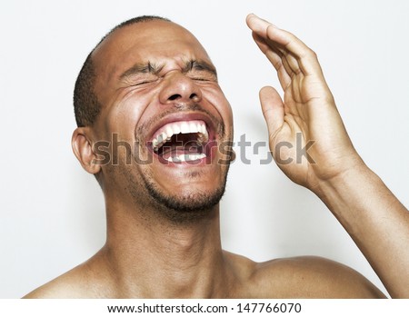 Portrait of a Laughing Man Royalty-Free Stock Photo #147766070
