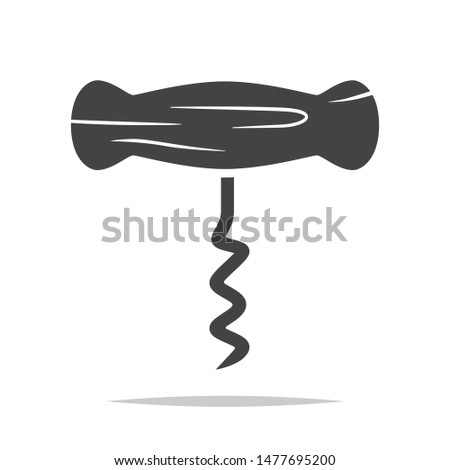 Corkscrew icon vector isolated illustration