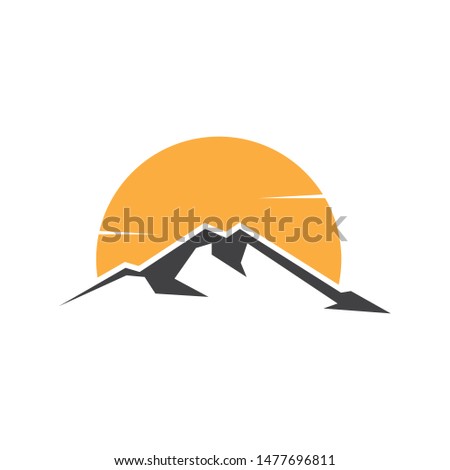 High Mountain icon Logo vector illustration design Template