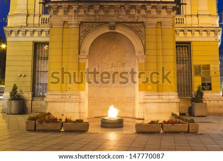World War II Forever fire monument , Sarajevo, Bosnia and Herzegovina