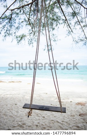 Swing on the beach in koh samet