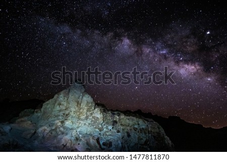 Mountain, Milky Way and Jupiter