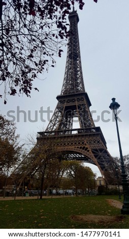 The Eiffel Tower is a wrought-iron lattice tower on the Champ de Mars in Paris, France.