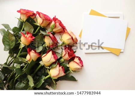 greeting card design. beautiful bouquet of summer flowers