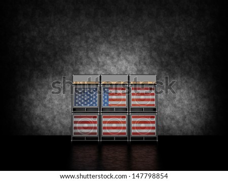 Stack amps painted in an American flag
