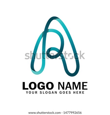 Letter A infinity logo template. Infinity, endless, unlimited symbol