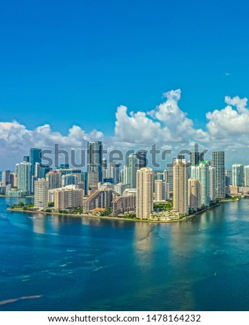 City skyline in Miami Beach 