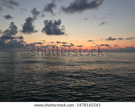 Magnificent sunset on the sea