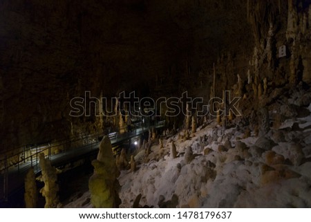 Underground walkway of Gyokusendo Cave in Okinawa, Japan.