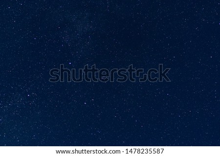 Night sky covered with many stars. copy space. Visible part of our galaxy, the universe.