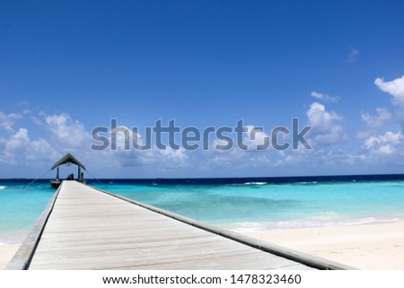 Beautiful Sea View of Maldives Island