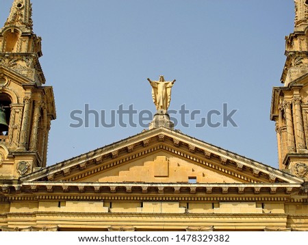The church in Floriana, Malta Royalty-Free Stock Photo #1478329382