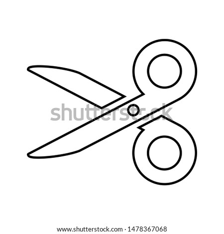 Scissors icon vector. tailor illustration symbol.