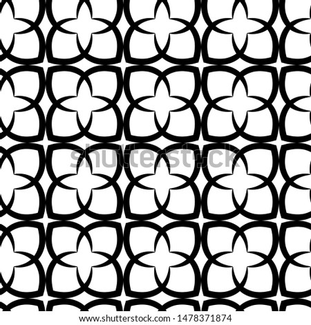 Seamless vector pattern repeat geometrical elements. Black and white geometrical 10 eps background for fabric, ceramic, textile, design, banner.