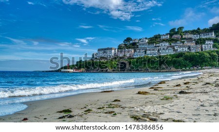           Looe - beautiful beach side. UK.                      Royalty-Free Stock Photo #1478386856