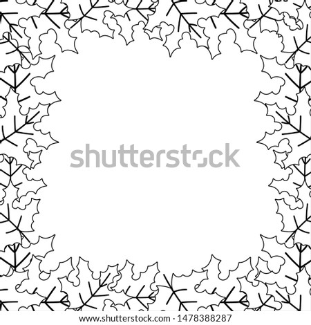 Isolated leaves frame design vector illustration