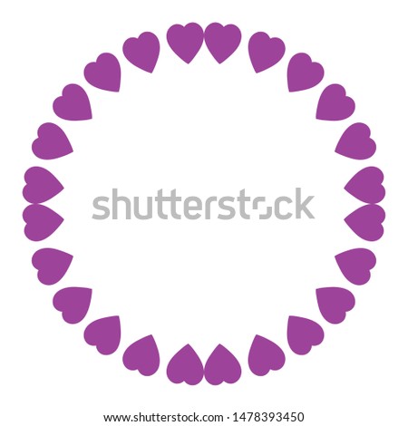 Isolated hearts round design vector illustration
