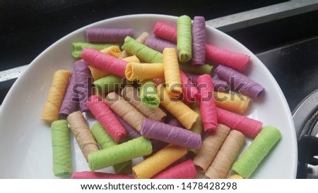 Thai roll wafer dessert snack