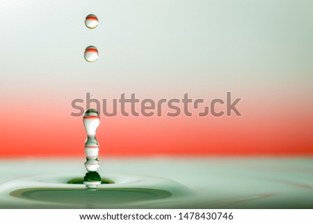 abstract background of red and white water drops falling down. beautiful images for wallpaper