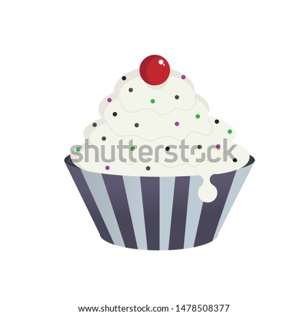 This is vector clip art of ice cream or cake 