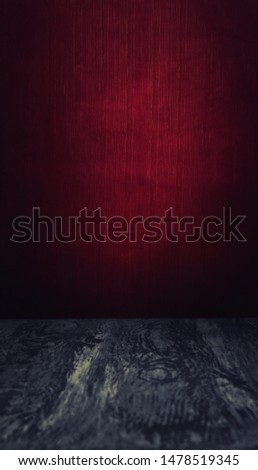 Photoshoot background with a  red custom texture backdrop, ready for model or products photoshoot