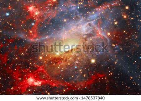 Beautiful galaxy. Nebulae and stars. The elements of this image furnished by NASA.
