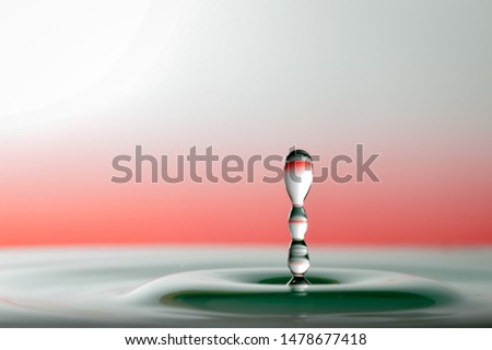 abstract background of red and white water drops falling down. beautiful images for wallpaper