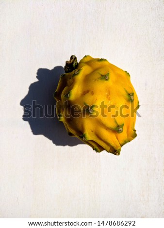 Yellow dragonfruit ready to eat and enjoy. 