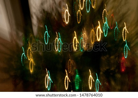 blurry lights on christmas tree