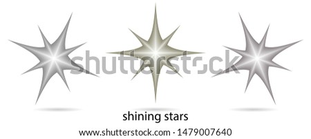 Shining star.Elements design isolated on white background.Flat icons art style for banner, poster, promotion, web site, online shopping, advertising,decoration.Vector illustration.Eps10