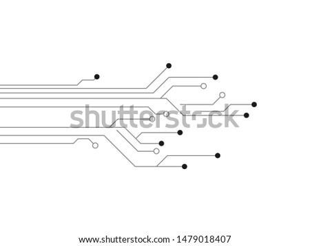 Technology Circuit Design Vector Illustration. Royalty-Free Stock Photo #1479018407