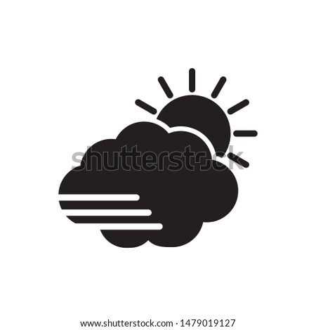 Fog day icon vector. Weather icon symbol illustration.