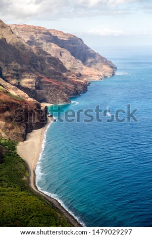 Kauai County, United States Aerial view of Coastline