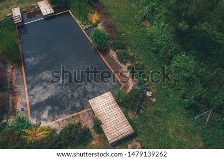 Natural pool in the Transylvanian rural area
