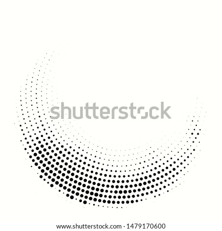 Dot circle pattern halftone design. Empty space for text - Vector