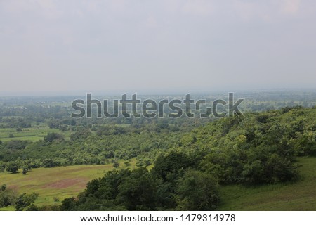 Telangana's Beautiful Ananthagiri Hill's Top view.