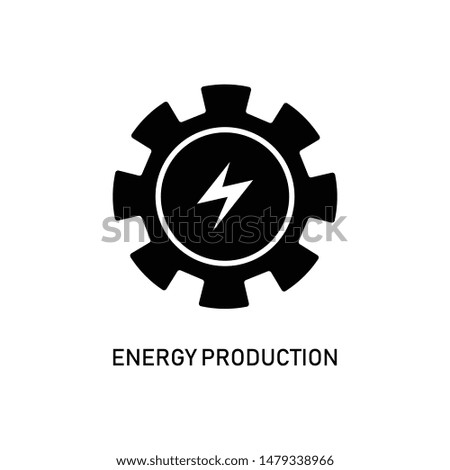 energy production icon,symbol and vector,Can be used for web, print and mobile