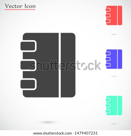 Notepad vector icon. Black illustration isolated for graphic and web design. Notepad vector icon. icon on white background. Notepad vector icon.