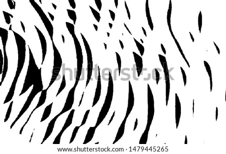 Irregular dynamic stripe and spot wavy background. Abstract distressed vector illustration. Overlay over any design to create interesting effect and depth. Black isolated on white. EPS10
