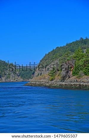 Views of the shoreline of the Swinomish Channel and Deception Pass in Washington State